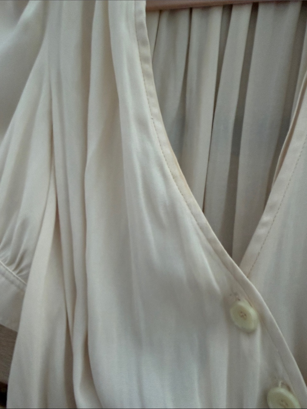 Free People Blouson Drapey Cream Puff Sleeve Blouse - Romantic, small - Picture 4 of 4